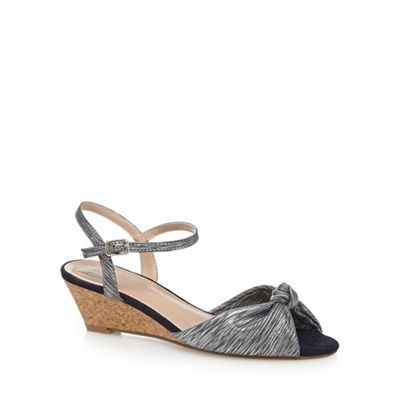 Dark grey 'claudia' mid heel sandals